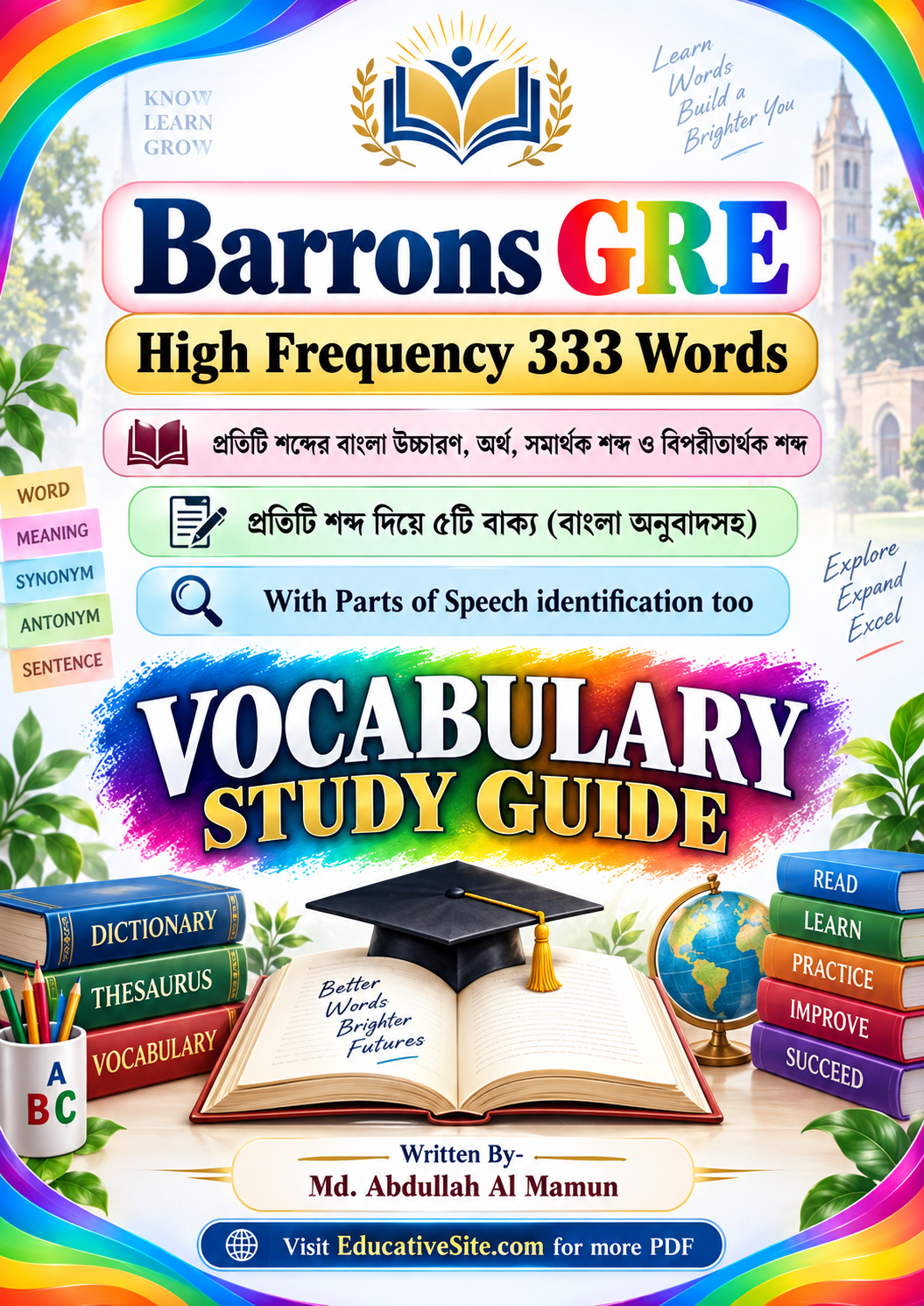 Learn Barrons GRE High Frequency 333 Words with Sentences
