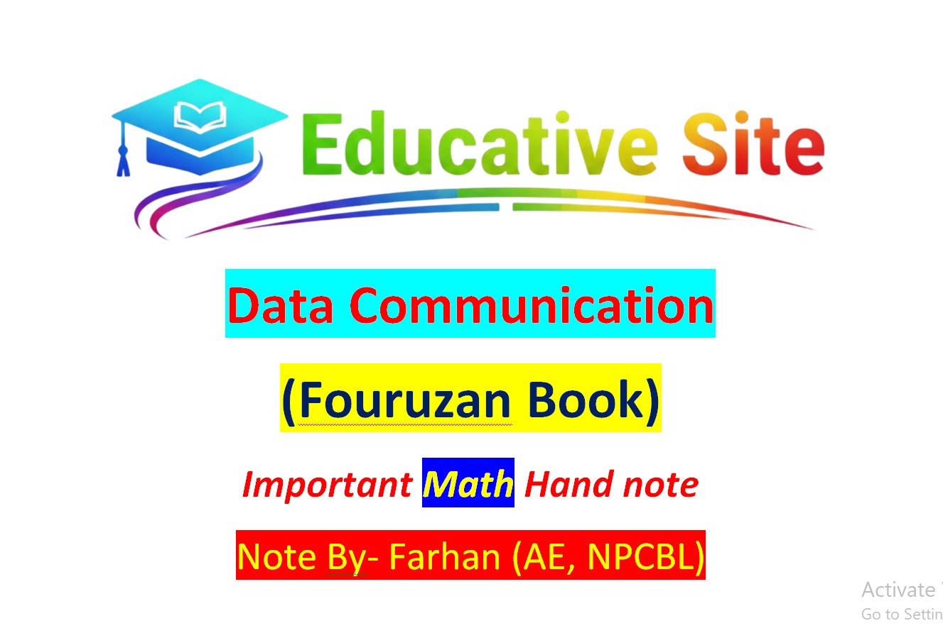 Data Communication (Fouruzan Book) Important Math Hand note