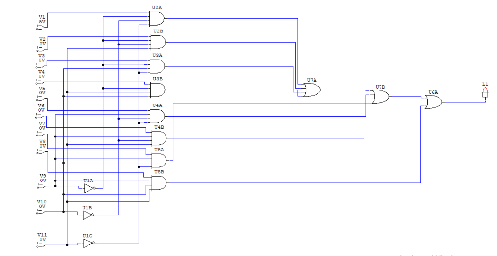 8 x 1 Multiplexer circuit