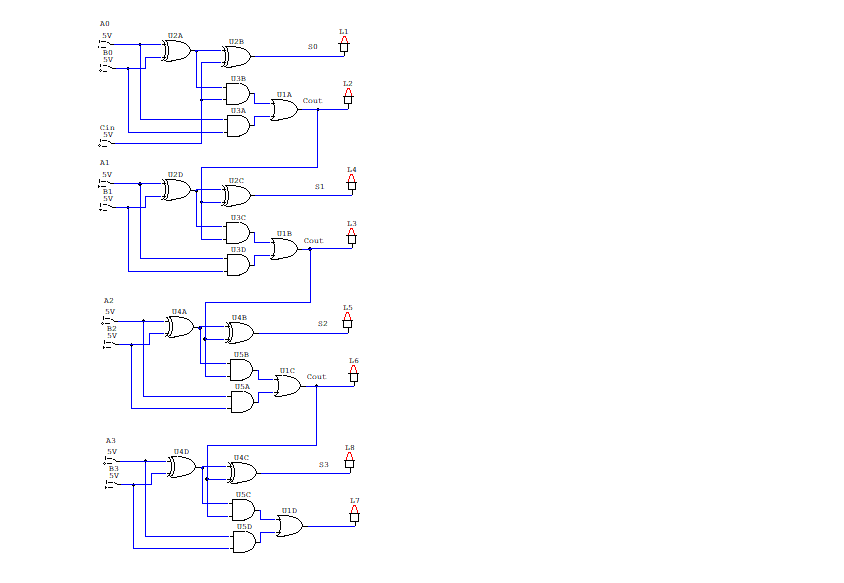 Download 4 Bit Adder Circuit Stick And Logic Diagram